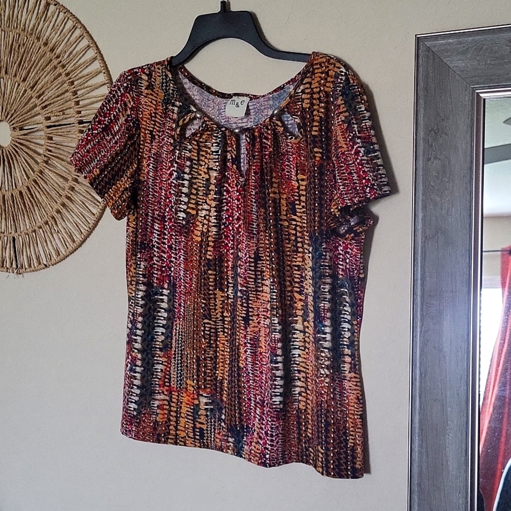 Large pattern multi colored Blouse